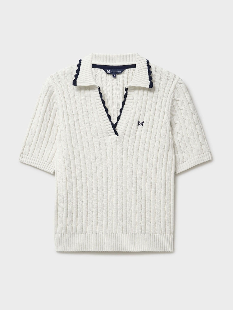 ホワイト - Crew Clothing Heritage ケーブルカラー Tシャツ - 画像 5 / 5