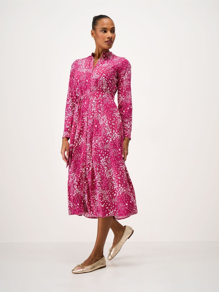 Crew Clothing Pink Savannah Cotton-Viscose Dress - Image 1 of 5 Crew Clothing Pink Savannah Cotton-Viscose Dress - Image 1 of 5