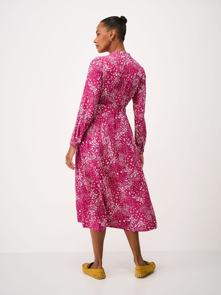 Crew Clothing Pink Savannah Cotton-Viscose Dress - Image 2 of 5 Crew Clothing Pink Savannah Cotton-Viscose Dress - Image 2 of 5