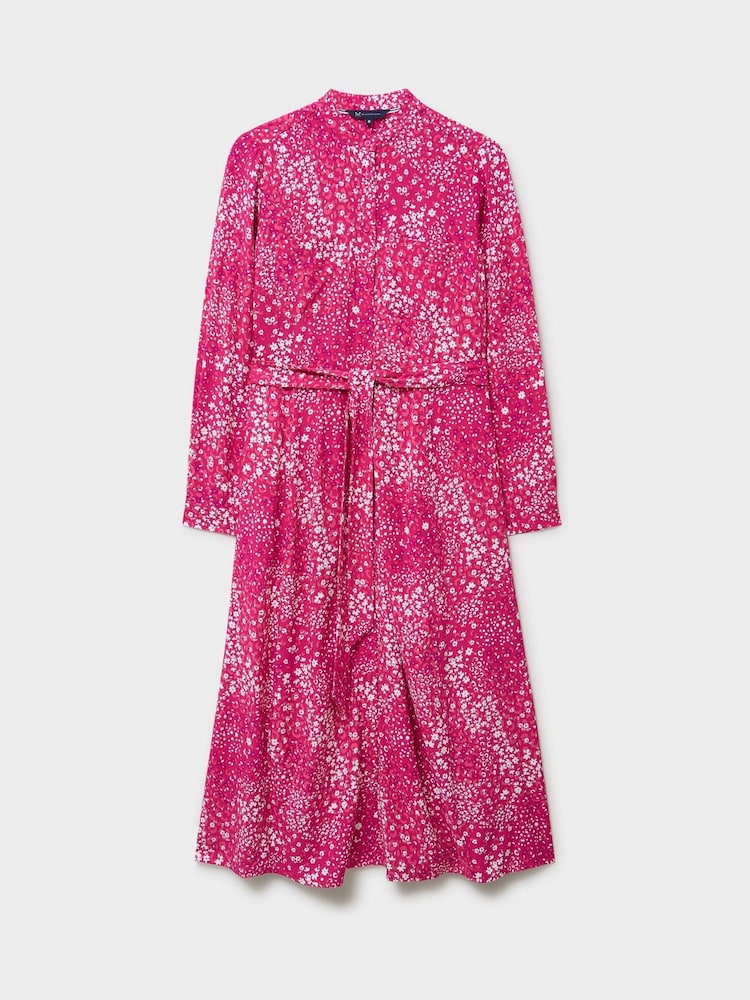 Crew Clothing Pink Savannah Cotton-Viscose Dress - Image 5 of 5 Crew Clothing Pink Savannah Cotton-Viscose Dress - Image 5 of 5