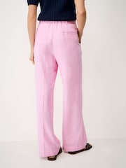 Crew Clothing Pink Linen Blend Wide Leg Trousers - Image 3 of 4