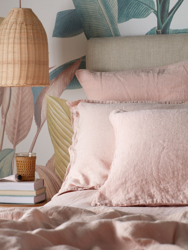 Secret Linen Store Blush Pink Linen Pillowcase - Image 1 of 4 Secret Linen Store Blush Pink Linen Pillowcase - Image 1 of 4