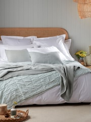 Secret Linen Store Sage Big Waffle Throw - Image 2 of 3