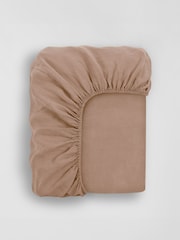 Secret Linen Store Almond Fitted Sheet - Image 4 of 4