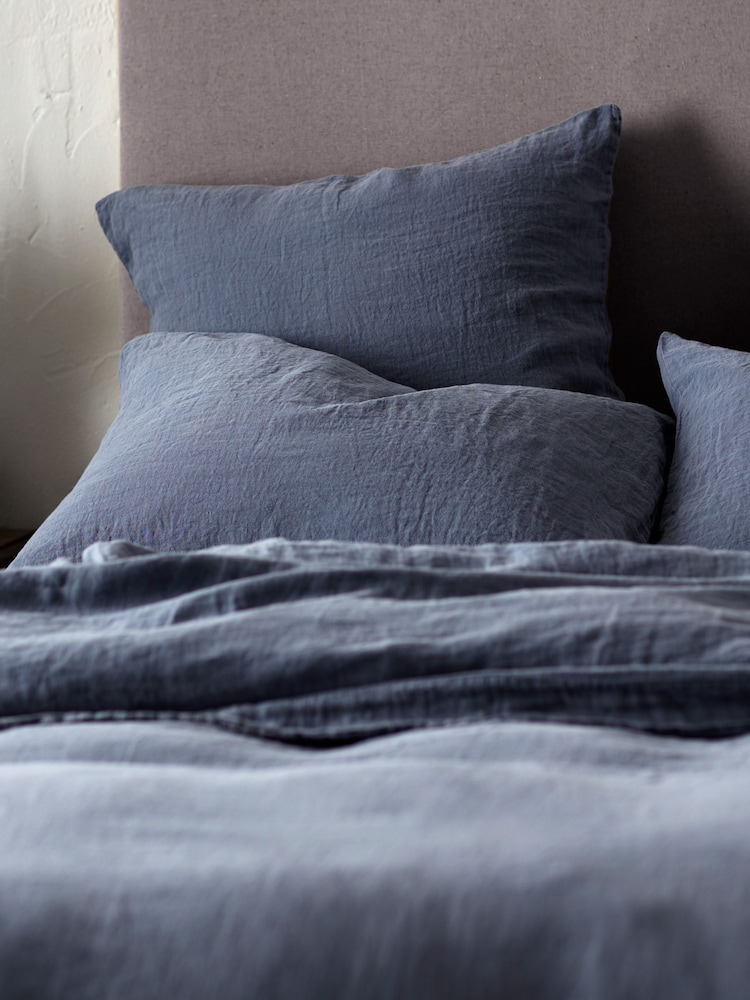 Secret Linen Store French Blue Fitted Sheet - Image 2 of 3