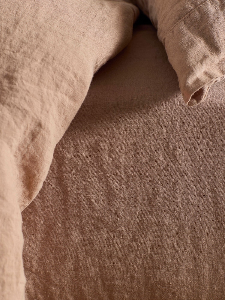 Secret Linen Store Almond 100% Linen Duvet Cover - Image 2 of 4