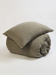 Secret Linen Store Dark Olive Claudia Cotton Linen Pillowcase - Image 3 of 3