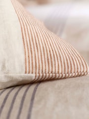 Secret Linen Store Blue and Spice Sienna Stripe 100% Linen Duvet Cover - Image 2 of 3