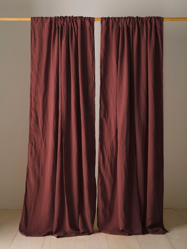 ستائر مفردة بعروة علوية من الكتان من Secret Linen Store - صورة 1 من 1