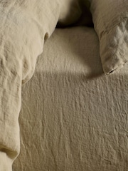 Secret Linen Store Soft Sage 100% Linen Duvet Cover - Image 2 of 3