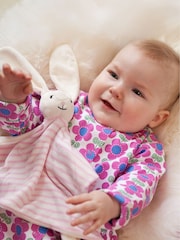 JoJo Maman Bébé Pink Stripe Bunny Comforter - Image 1 of 4