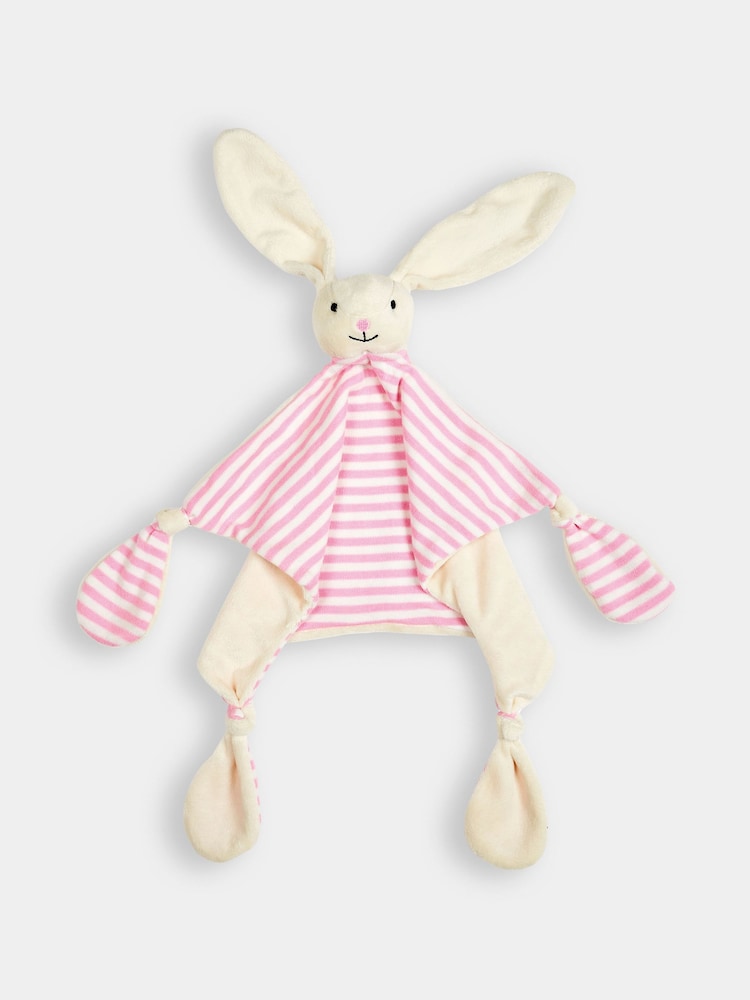 JoJo Maman Bébé Pink Stripe Bunny Comforter - Image 2 of 4 JoJo Maman Bébé Pink Stripe Bunny Comforter - Image 2 of 4