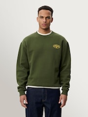Les Deux Green Worldwide Back Graphic Sweatshirt - Image 1 of 6