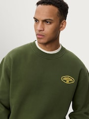 Les Deux Green Worldwide Back Graphic Sweatshirt - Image 4 of 6