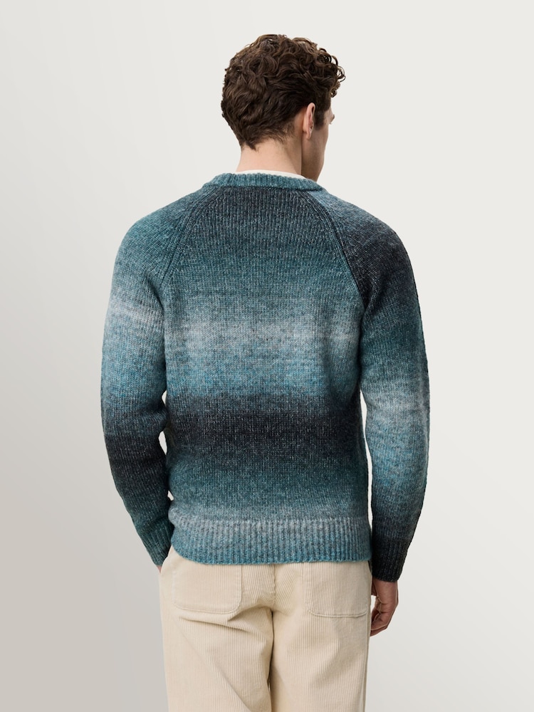 Les Deux Green Gradient Roundneck Jumper - Image 2 of 9 Les Deux Green Gradient Roundneck Jumper - Image 2 of 9