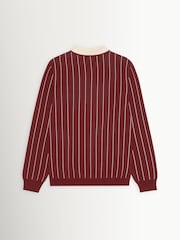 Les Deux Red Signature Knitted Long Sleeve Polo Jumper - Image 9 of 9