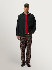 Les Deux Charcoal Green Wool Button Front Overshirt - Image 5 of 9