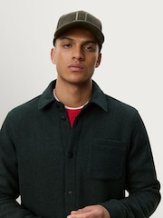 Les Deux Charcoal Green Wool Button Front Overshirt - Image 7 of 9