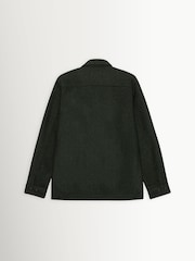 Les Deux Charcoal Green Wool Button Front Overshirt - Image 9 of 9