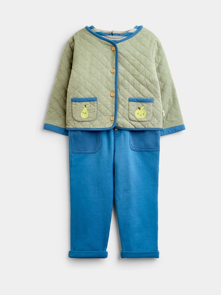JoJo Maman Bébé Jacket, Bodysuit & Leggings 3-Piece Set - 圖片 1，共 10