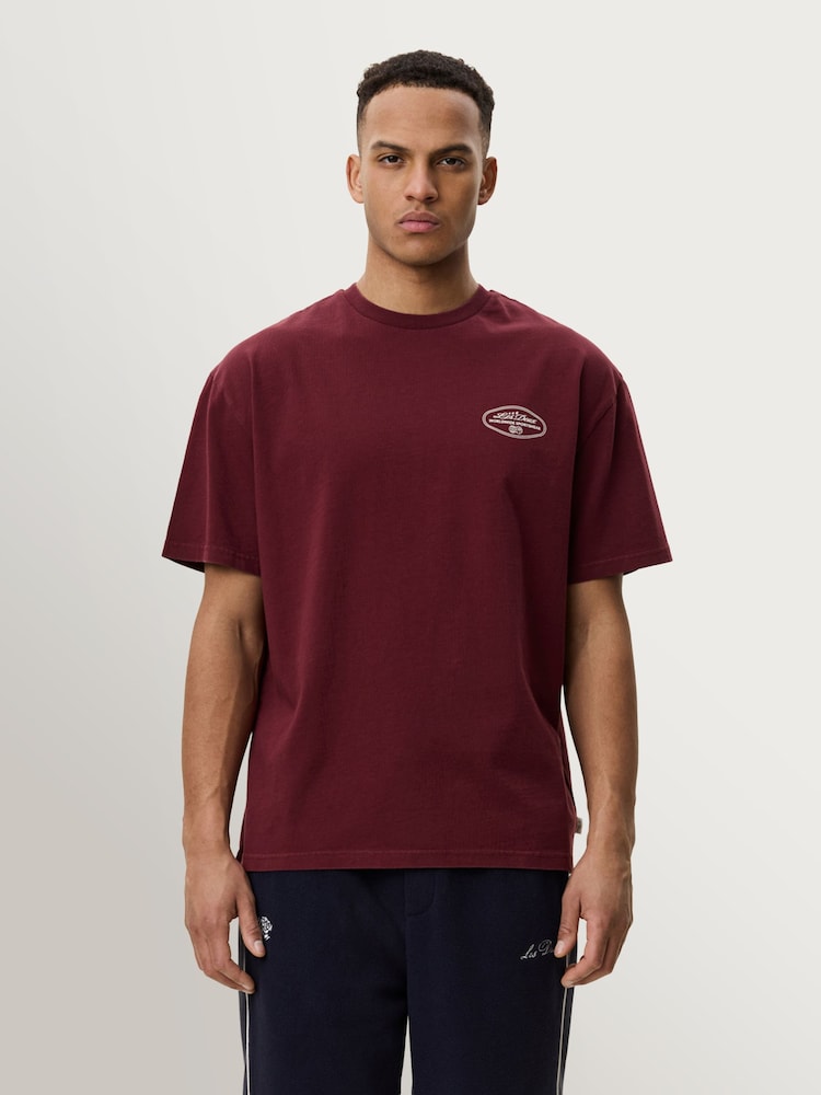 Les Deux Red Worldwide Back Graphic T-Shirt - Image 1 of 7