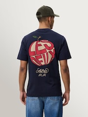Les Deux Blue Orchard Back Graphic T-Shirt - Image 1 of 8