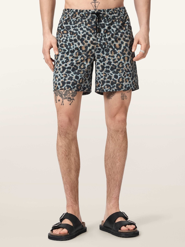 AllSaints Grey Silesia Swim shorts - Image 1 of 5
