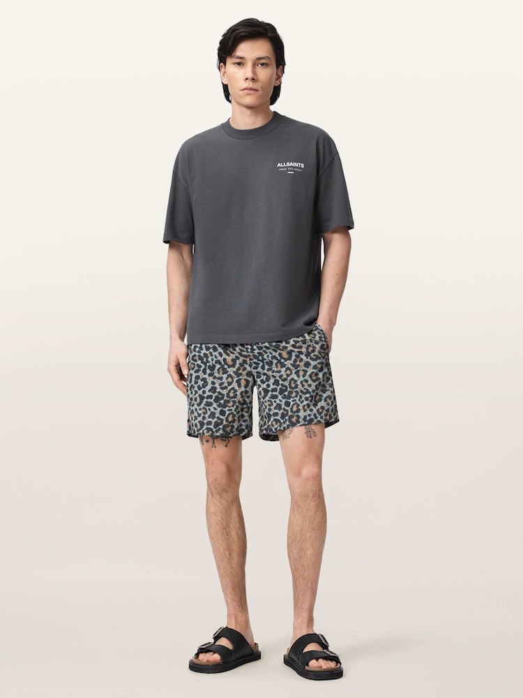 AllSaints Grey Silesia Swim shorts - Image 2 of 5