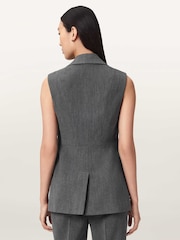 AllSaints Grey Astra Waistcoat - Image 3 of 5