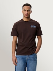 Les Deux Brown Record Back Graphic T-Shirt - Image 2 of 9