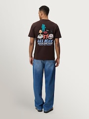Les Deux Brown Record Back Graphic T-Shirt - Image 6 of 9