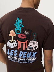 Les Deux Brown Record Back Graphic T-Shirt - Image 7 of 9