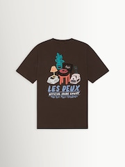 Les Deux Brown Record Back Graphic T-Shirt - Image 9 of 9