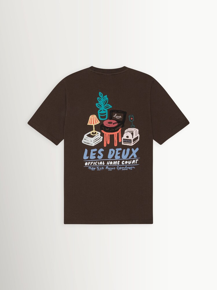 Les Deux Brown Record Back Graphic T-Shirt - Image 9 of 9