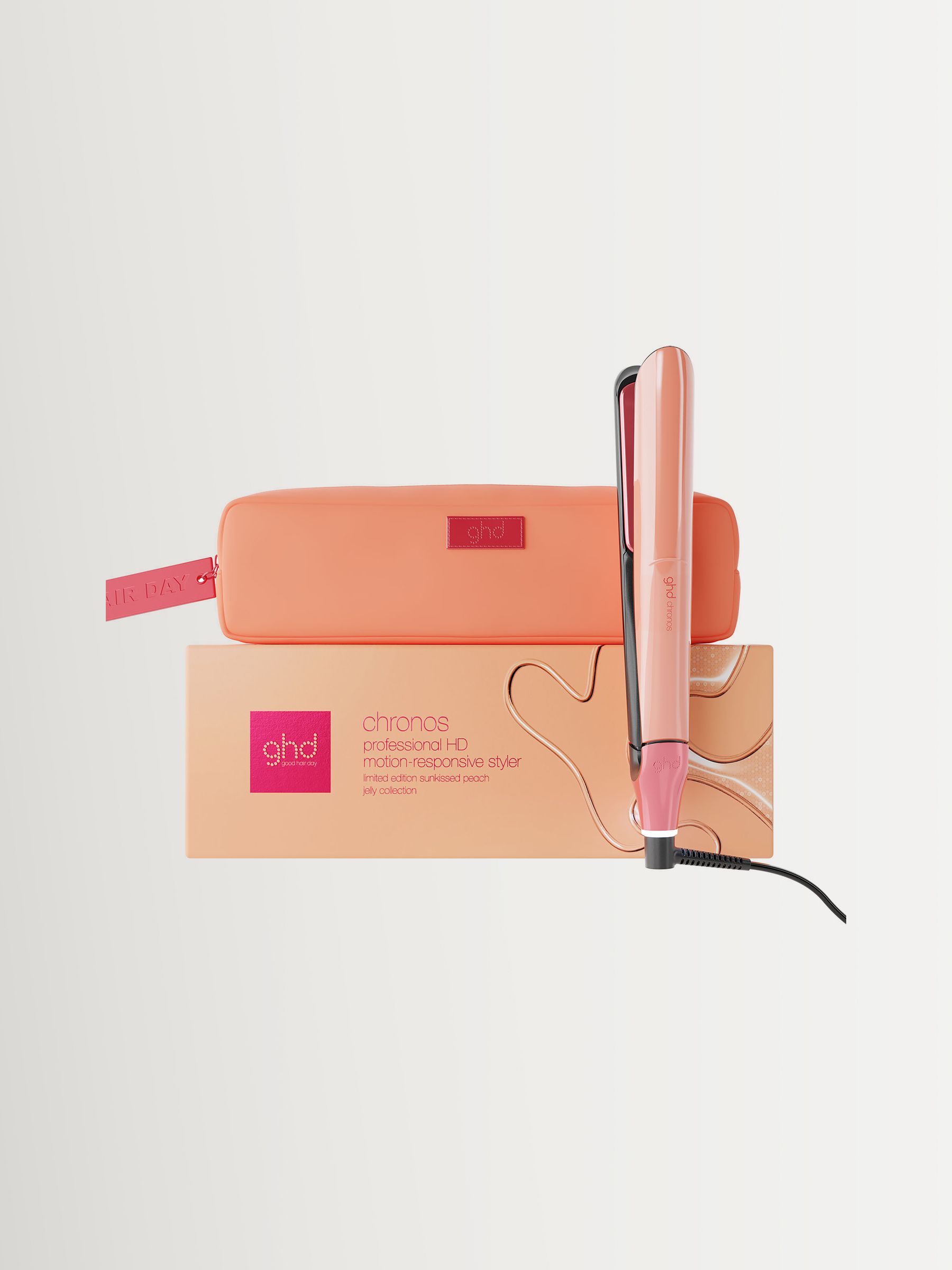 Ghd Unisex Black Chronos Limited Edition Hair Straightener In Sun-Kissed Peach - Image 1