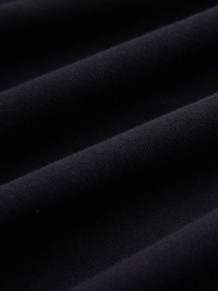 Black Asymmetric Folded Neckline Short Sleeved Top - Image 8 of 8 Black Asymmetric Folded Neckline Short Sleeved Top - Image 8 of 8