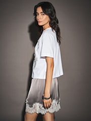 White Short Sleeved Embeliished T-Shirt - Image 4 of 7