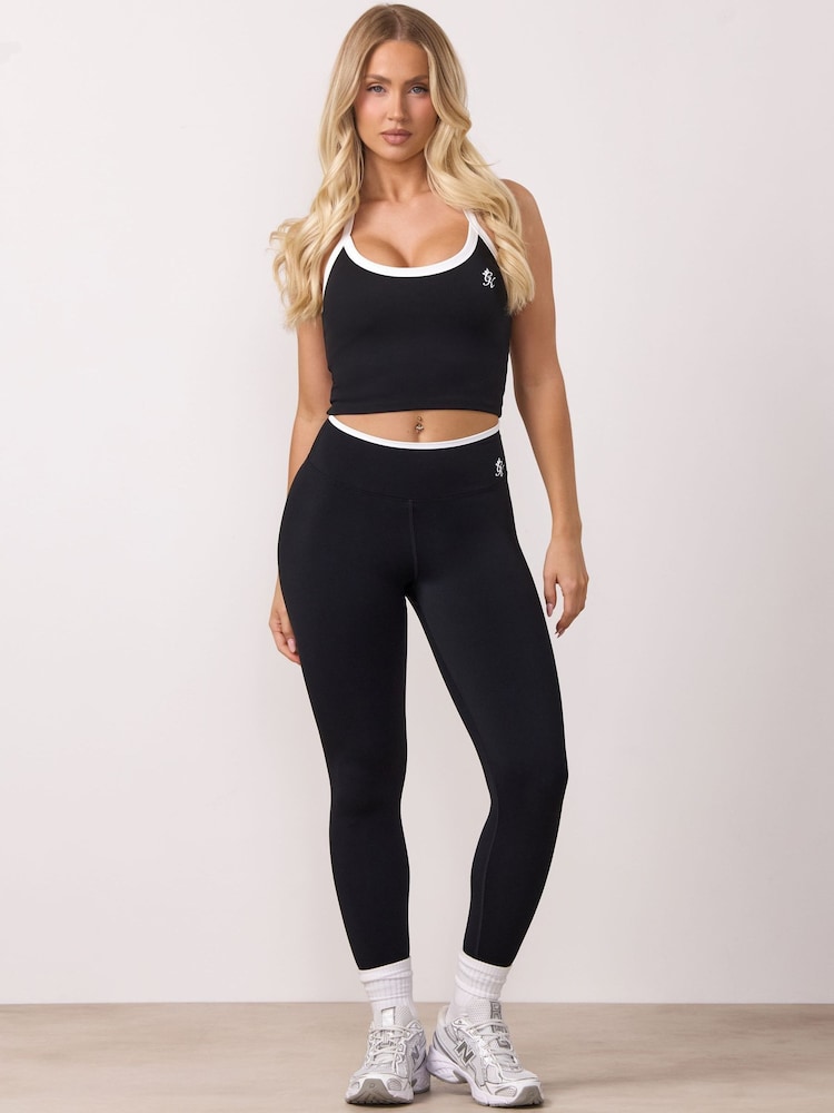 Gym King Black 365 Contrast Leggings - Image 1 of 4