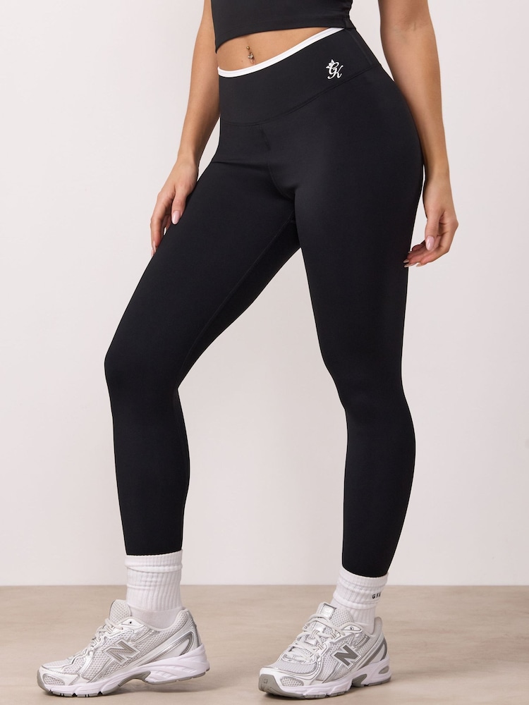 Gym King Black 365 Contrast Leggings - Image 2 of 4