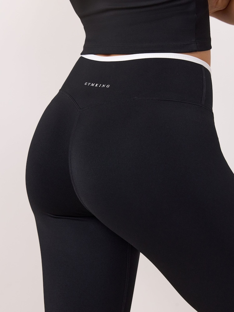 Gym King Black 365 Contrast Leggings - Image 4 of 4