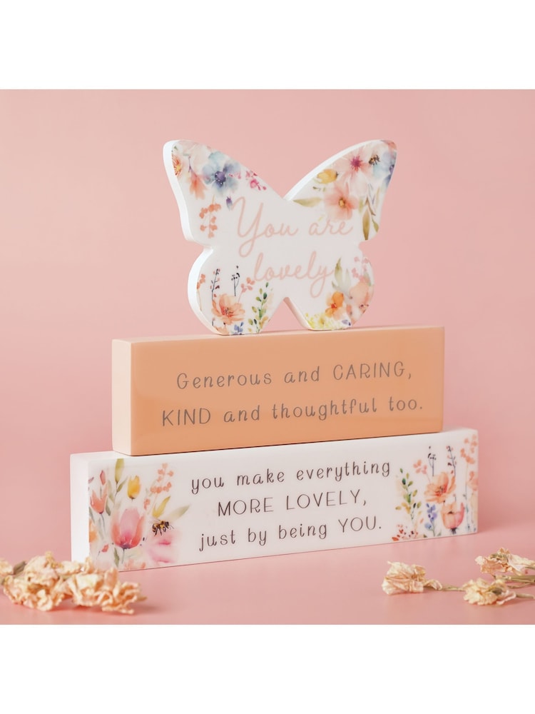 Widdop White Stacking Plaque - Lovely - Image 1 of 6