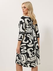 Rochie tunică geometrică abstractă Yours Curve - Imaginea 3 din 5