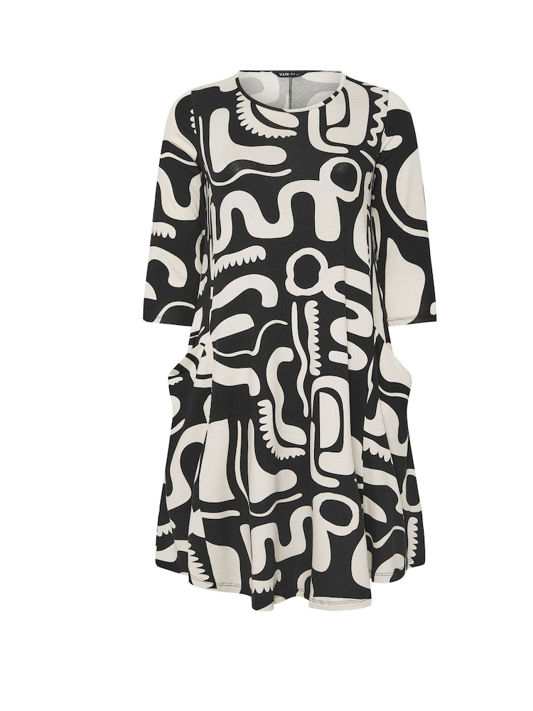 Rochie tunică geometrică abstractă Yours Curve - Imaginea 5 din 5