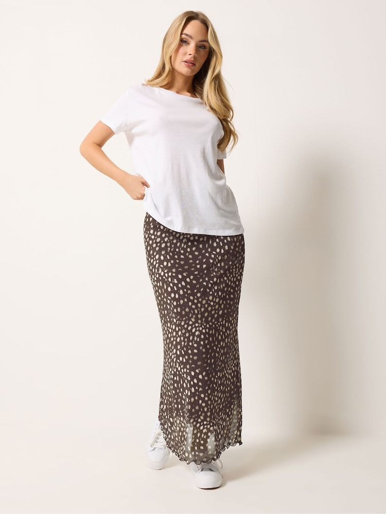 M&Co Brown Mesh Maxi Skirt - Image 2 of 5