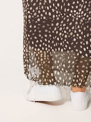 M&Co Brown Mesh Maxi Skirt - Image 4 of 5