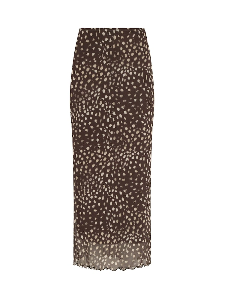 M&Co Brown Mesh Maxi Skirt - Image 5 of 5