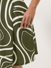 Verde - Yours Curve Abstract Swirl Tunic Dress - Imaginea 4 din 5