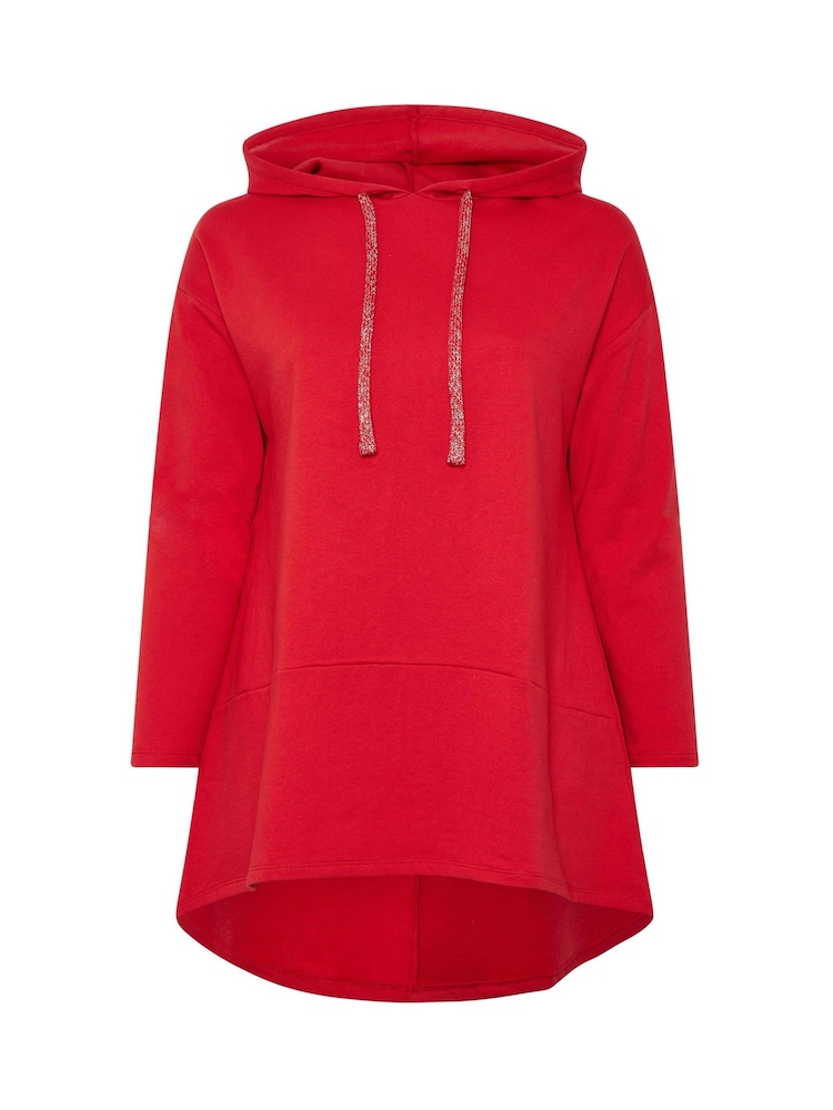 Yours Curve Metallic Tie Longline Hoodie - Bild 5 von 5