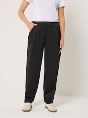 Long Tall Sally Black Barrel Leg Trousers - Image 3 of 5
