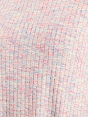 Yours Curve Pink Space Dyed Soft Touch Ribbed Top - Image 5 of 5